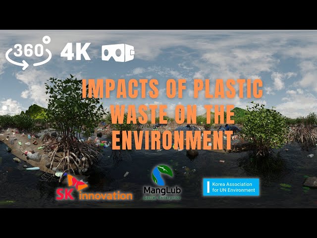 4k 360 VR Impacts of Plastic Waste on Our Environment 3D animation
