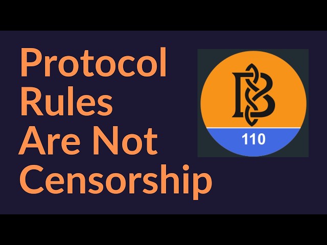 Having Protocol Rules Is Not Censorship (BIP-110)