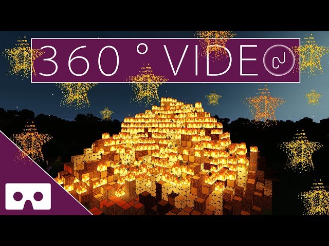 Bonfire Night Fireworks VR 360° Minecraft