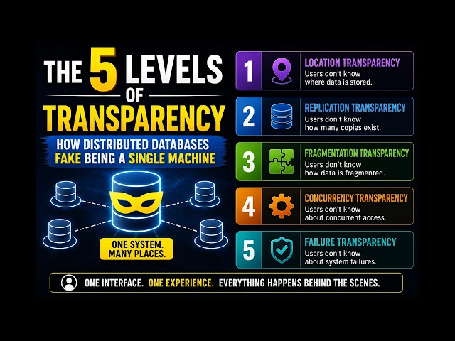 The 5 Levels of Transparency: How Distributed Databases Fake Being a Single Machine