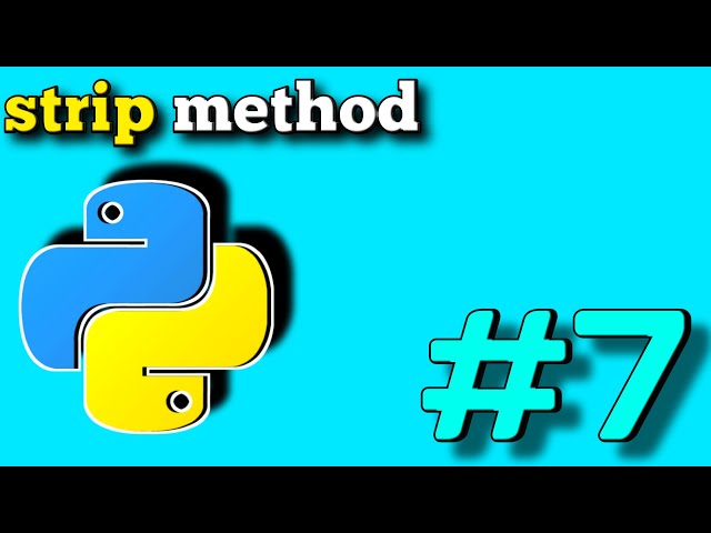 Strip method | Python Tutorial | part 7