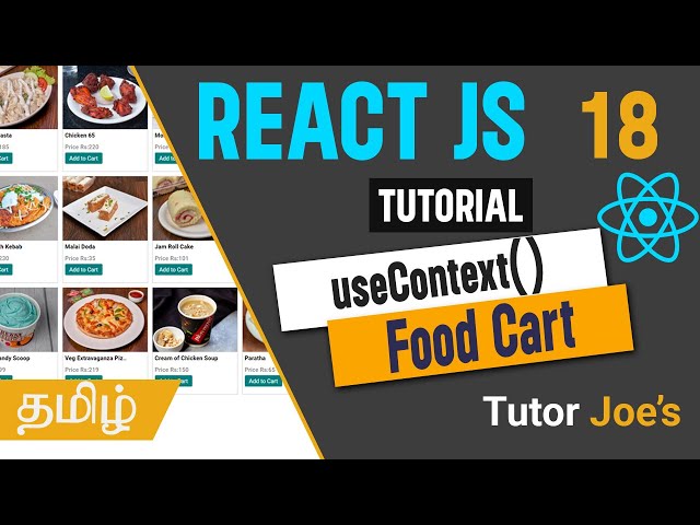 Shopping Cart App in React | What is useContext ?   | React JS Complete Tutorial in Tamil | Day - 18