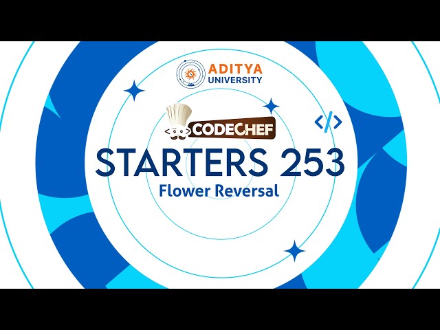 Q 4. Flower Reversal | Starters 253 | Competitive Programming