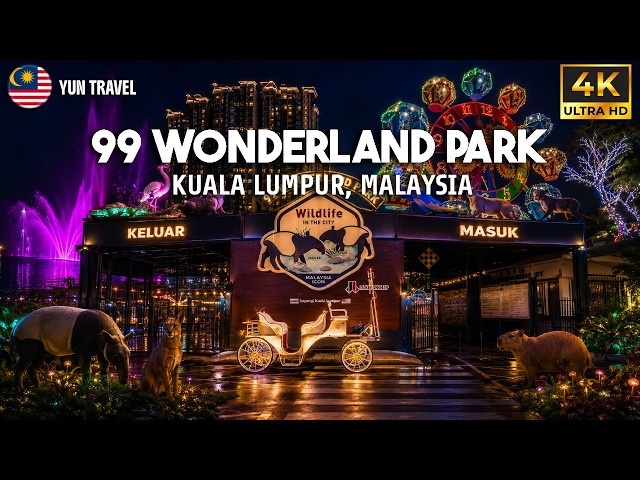 99 Wonderland Park Night Walkthrough 2026 🇲🇾 | Full Tour, Animals & Crocodile Feeding in 4K