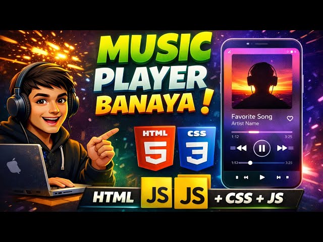 Build a Modern Music Player with HTML, CSS & JavaScript | Web Dev Project