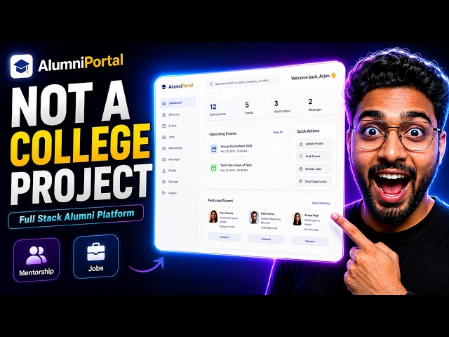 I Turned My Alumni Portal Into a Full Stack Platform 😳 | Real Startup System