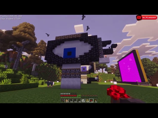 Minecraft redstone EYEBALL Tutorial V3.0 #redstone