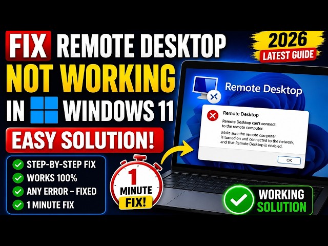 Fix Remote Desktop Not Working in Windows 11 (2026)