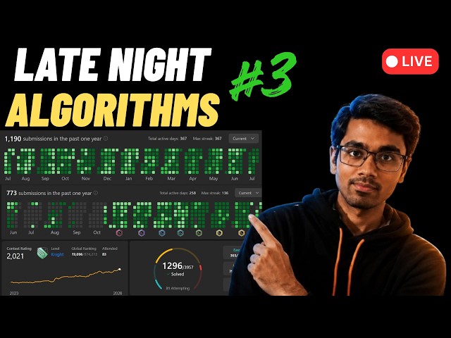 Late Night Algorithms #3 | Live LeetCode Problem Solving | DSA Stream