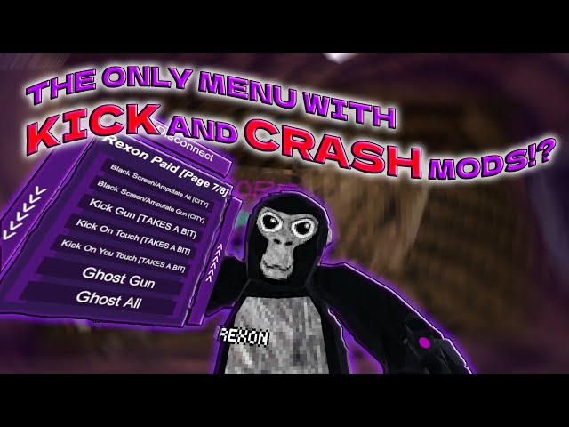 This Menu Has a KICK and CRASH Gun!? | Gorilla Tag Mods
