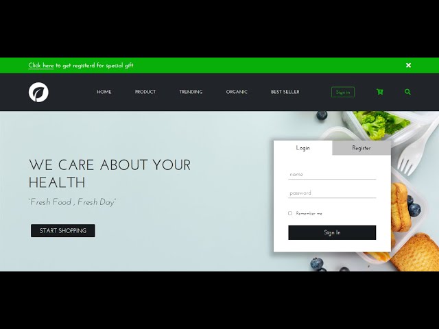 Ecommerce Website with HTML, CSS and JS.