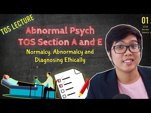 ADVANCED Lecture - Abnormal Psychology TOS Section A and E | ETHICAL Diagnosis of Abnormal Behavior