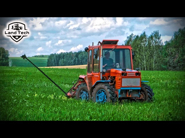 Kirovets K20 tractor haymaking