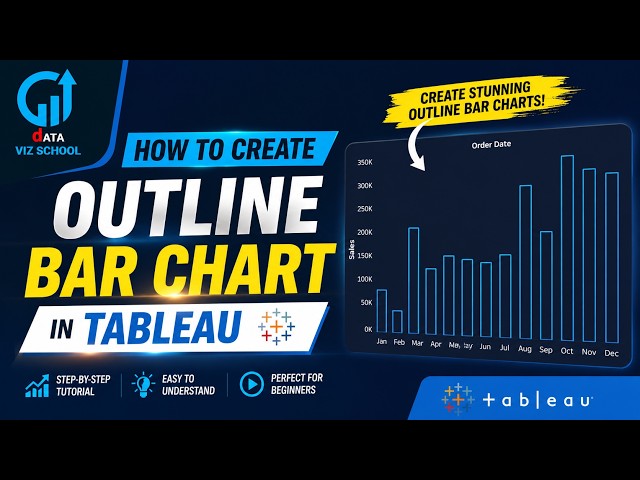Master Outline Bar Charts in Tableau | Beginner to Pro | #customCharts