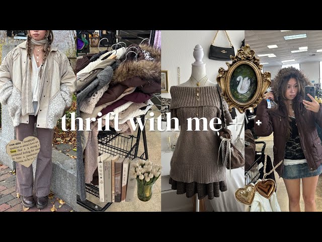 thrift with me!! y2k pinterest inspired wardrobe ˚˖✨🕰️𓍢ִ໋🦢˚‧