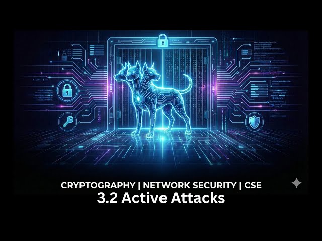 3.2 Active Attacks | Attack on Cryptosystem | Cryptography | Computer Science Engineering
