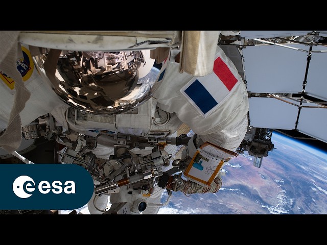 Sophie Adenot's second spacewalk | U.S. Spacewalk 98 (Official broadcast)