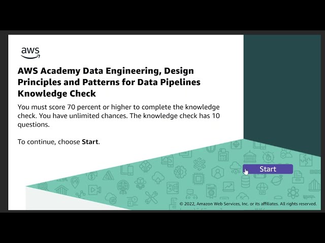 AWS Academy Data Engineering Module 4 Quiz 2025 - Design Principles and Patterns for Data Pipelines