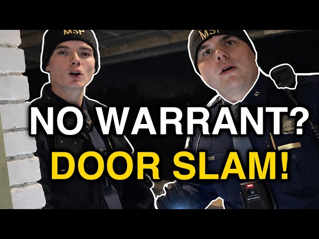 Cops Get Door Slammed In Their Face When Trespassing on Property Without A Warrant! Cops Owned!