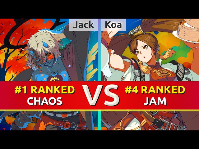 GGST 2.01 ▰ Jack (#1 Ranked Chaos) vs Koa (#4 Ranked Jam). High Level Gameplay