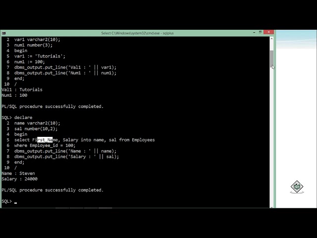Oracle - PL/SQL - Getting Started