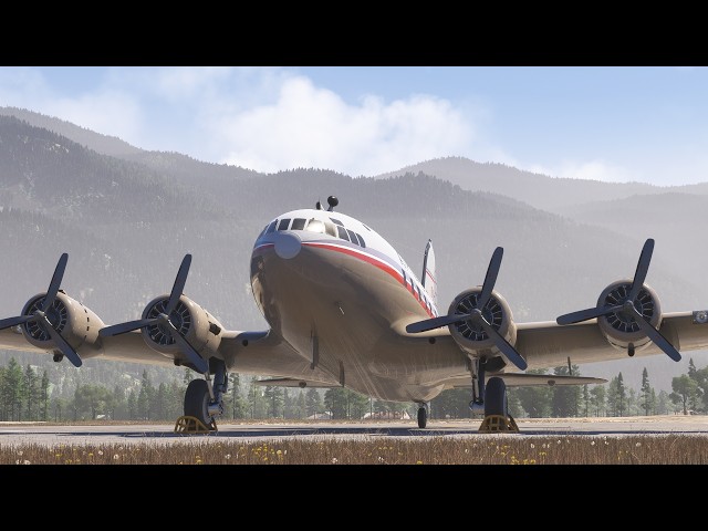 Flying the Boeing 307 Stratoliner from Castlegar to Kelowna in Flight Simulator 2024