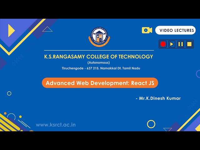 Advanced Web Development: React JS