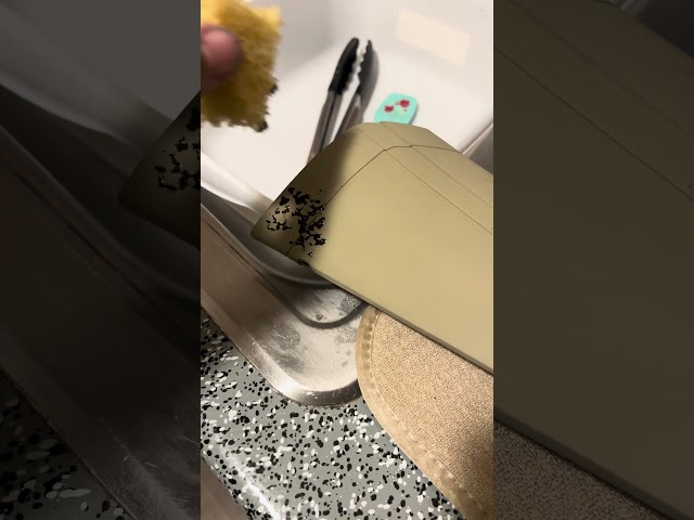 DIY camo using a sponge.