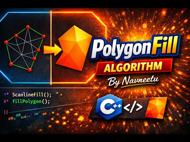 Polygon Fill Algorithm Explained with Code |Computer Graphics |CodewallAcademy |BCA