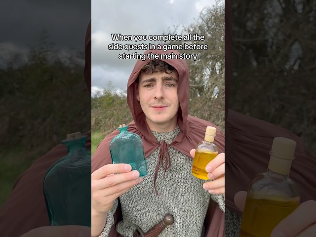 When you complete the side quests before starting the main story 😂🔥 #comedy #videogames #skyrim