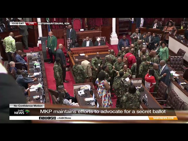 Chaos erupts in KZN legislature over motion of no confidence