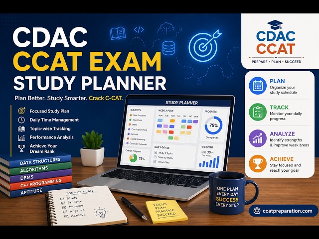 CDAC CCAT Exam Study Planner, Mock Tests & Placement Guidance