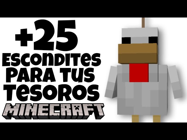 ✅+25 Formas de ESCONDER Tus TESOROS en Minecraft