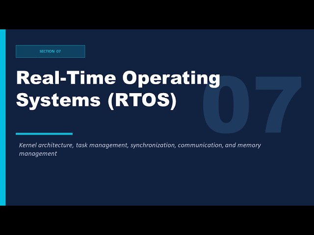 8. Real-time Operating Systems (RTOS) in Embedded System