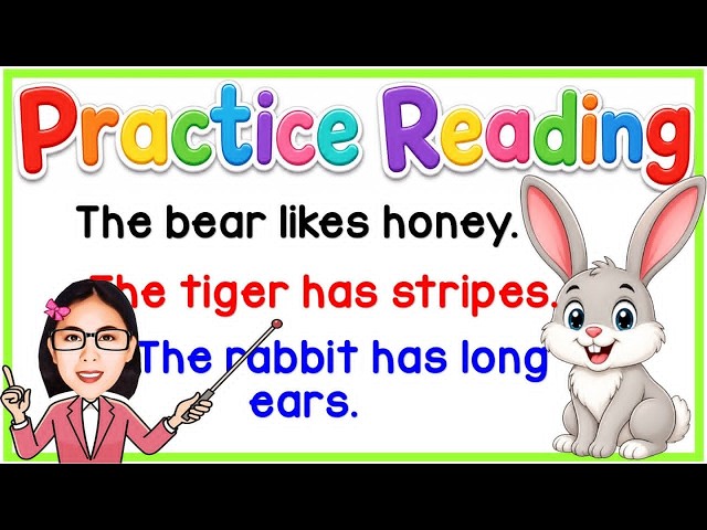 Improve Reading Skills in a Fun Way |Learn to Read Easy Animal Sentences |Reading Practice for Kids