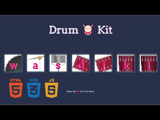How to make Drum Kit | Using HTML, CSS  and JAVASCRIPT