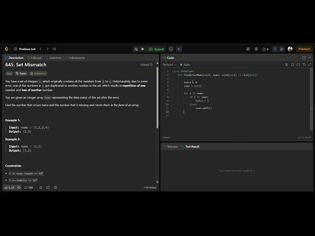 Set Mismatch Explained | LeetCode 645 |  DSA in Python | Day 12 | 56/1000