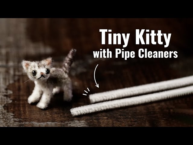[Easy DIY]Tiny kitty that can be made with 2 pipe cleaners
