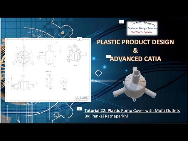Plastic Pump Cover with multi Outlet | Plastic  Product Design CATIA