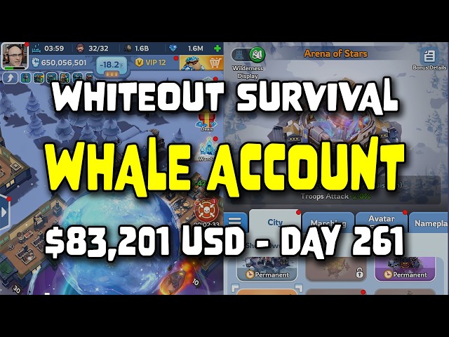 WOS Whale Account - $83,201 USD - Day 261 - Myriad Bazaar
