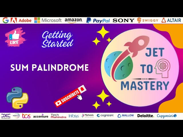 Sum Palindrome || Python || தமிழில்