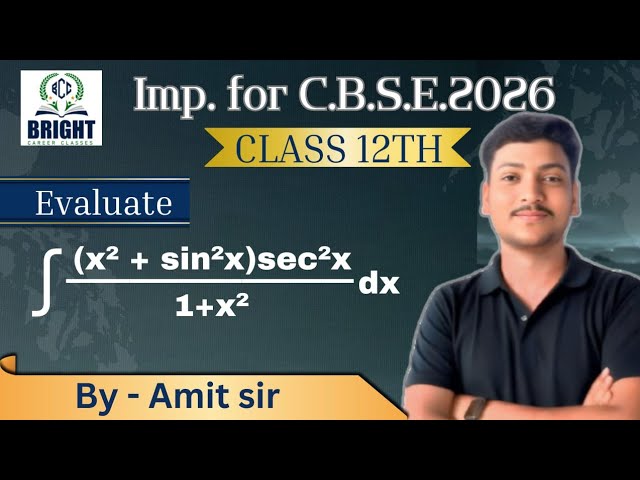 CLASS 12 MATHS || Important for Board Exam 2026 || By- Amit Sir #boardexam #exam