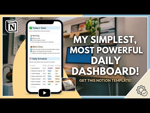 FREE Notion Dashboard Fixed My Entire Daily Routine
