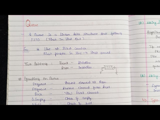 DSA Lec 4 || Queue | Implementation ~ Using Array and Linked List | Types~ Circular, DEque, Priority