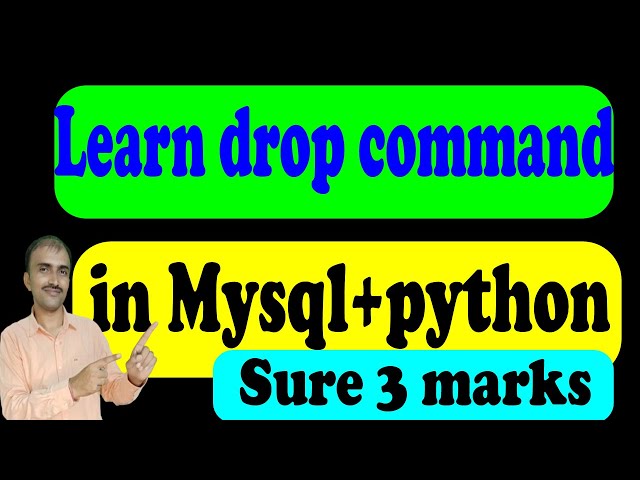 How to use drop command in python to drop the table in mysql in hindi @COMPUTEREXCELSOLUTION #sql