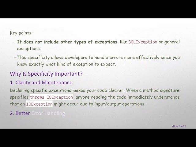 Understanding the Key Differences Between throws Exception and throws IOException in Java