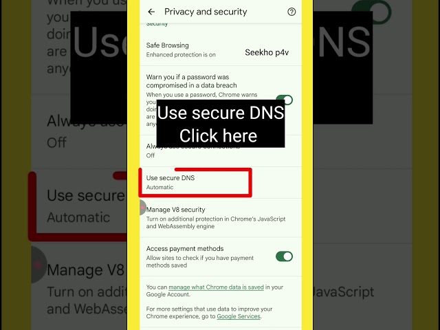 how to fix this site can't be reached error on Android mobile #shorts #seekhop4v