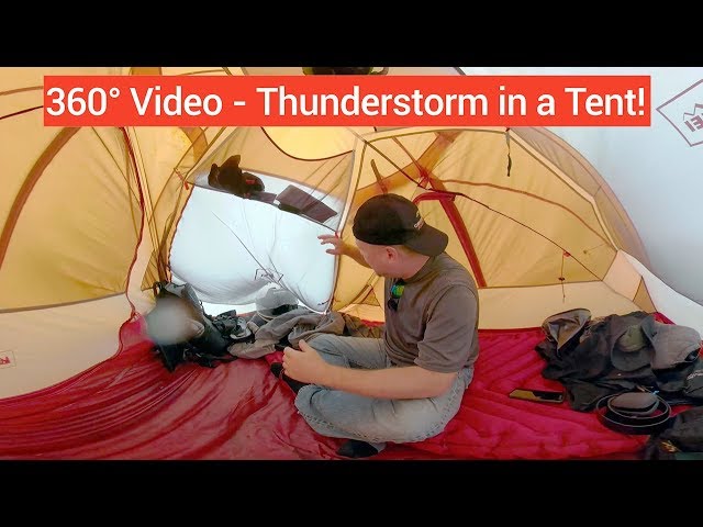 360VIDEO: Weathering a severe thunderstorm in a tent at COTA