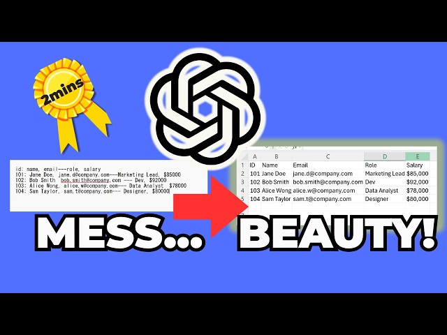 How to Clean Messy CSV Data with ChatGPT in Seconds!