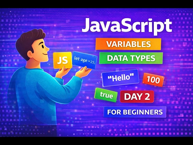 JavaScript Day 2 | Variables & Data Types in JavaScript Explained | JS for Beginners